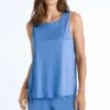 Cadis Sleeveless Pajama Cornflower (076868) 1 Cadis Sleeveless Pajama Cornflower (076868) -Hanro cadis sleeveless pajama cornflower 076868