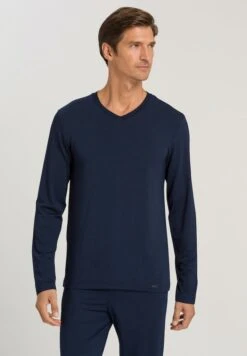 Casuals Long Sleeve Shirt V-Neck Deep Navy (075036)