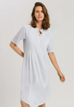 Cotton Deluxe Short Sleeve Nightdress Blue Glow (077954)