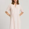 Cotton Deluxe Short Sleeve Nightdress Chrystal Pink (077954) -Hanro cotton deluxe short sleeve nightdress chrystal pin