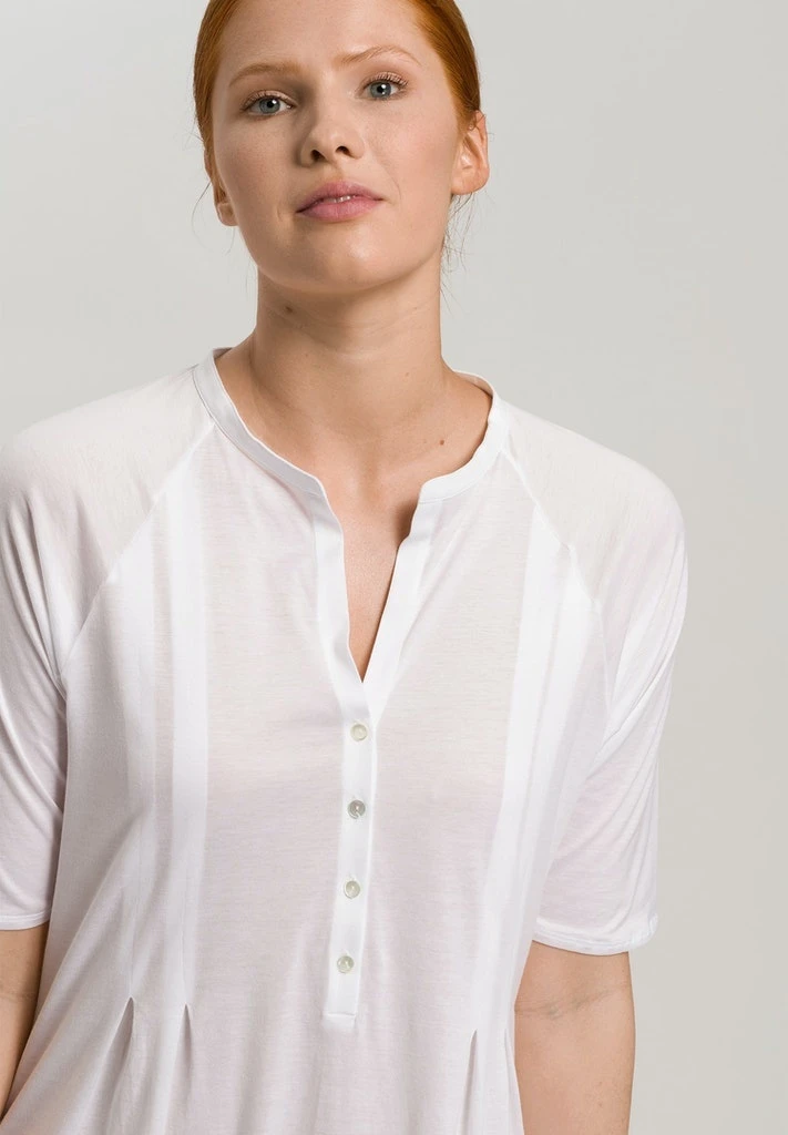 Cotton Deluxe Short Sleeve Nightdress White (077954) 5 Cotton Deluxe Short Sleeve Nightdress White (077954) - Afbeelding 3