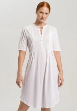 Cotton Deluxe Short Sleeve Nightdress White (077954)