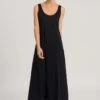 Cotton Deluxe Sleeveless Nightdress Black (077951)