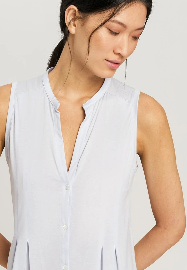 Cotton Deluxe Sleeveless Nightdress Blue Glow (077952) 5 Cotton Deluxe Sleeveless Nightdress Blue Glow (077952) - Afbeelding 3