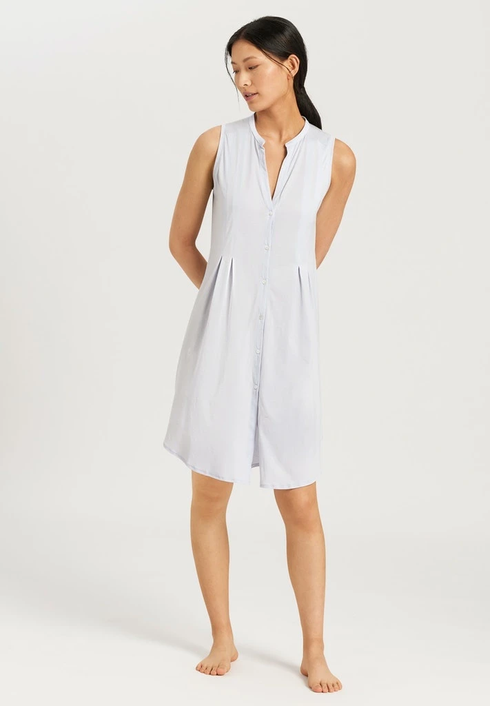 Cotton Deluxe Sleeveless Nightdress Blue Glow (077952) 3 Cotton Deluxe Sleeveless Nightdress Blue Glow (077952)