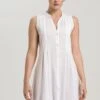 Cotton Deluxe Sleeveless Nightdress White (077952)