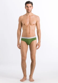 Cotton Essentials 2-Pack Grey Melange / Cactus (073075) -Hanro cotton essentials 2 pack grey melange cactus 07307 6