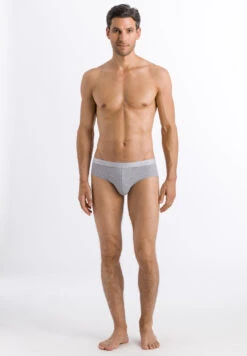 Cotton Essentials 2-Pack Grey Melange / Cactus (073075) -Hanro cotton essentials 2 pack grey melange cactus 07307 7