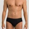 Cotton Essentials Brief Black (073101) -Hanro cotton essentials brief black 073101