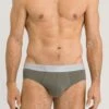 Cotton Essentials Briefs 2-Pack Antique Green/Ebony (073075) 1 Cotton Essentials Briefs 2-Pack Antique Green/Ebony (073075) -Hanro cotton essentials briefs 2 pack antique green ebon