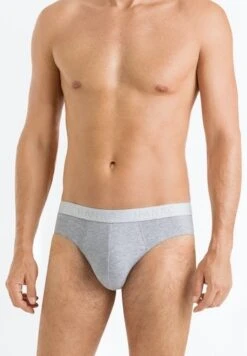Cotton Essentials Briefs 2-Pack Carbon Blue/Light Melange (073075) -Hanro cotton essentials briefs 2 pack carbon blue light 2