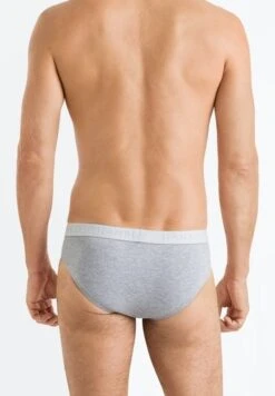 Cotton Essentials Briefs 2-Pack Carbon Blue/Light Melange (073075) -Hanro cotton essentials briefs 2 pack carbon blue light 4