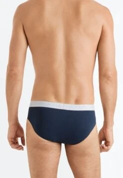 Cotton Essentials Briefs 2-Pack Carbon Blue/Light Melange (073075) -Hanro cotton essentials briefs 2 pack carbon blue light 5