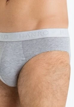 Cotton Essentials Briefs 2-Pack Carbon Blue/Light Melange (073075) -Hanro cotton essentials briefs 2 pack carbon blue light 8