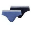 Cotton Essentials Briefs 2-Pack Clematis Blue/Deep Navy (073075) 2 Cotton Essentials Briefs 2-Pack Clematis Blue/Deep Navy (073075) -Hanro cotton essentials briefs 2 pack clematis blue deep