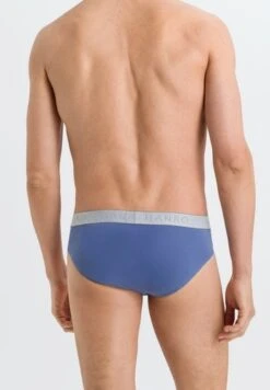 Cotton Essentials Briefs 2-Pack Clematis Blue/Deep Navy (073075) -Hanro cotton essentials briefs 2 pack clematis blue deep 4