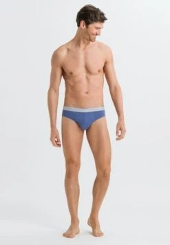 Cotton Essentials Briefs 2-Pack Clematis Blue/Deep Navy (073075) -Hanro cotton essentials briefs 2 pack clematis blue deep 6