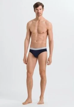 Cotton Essentials Briefs 2-Pack Clematis Blue/Deep Navy (073075) -Hanro cotton essentials briefs 2 pack clematis blue deep 7
