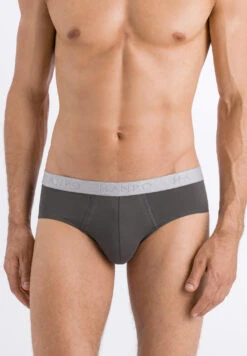 Cotton Essentials Briefs 2-Pack Concrete & Atlantic (073075) -Hanro cotton essentials briefs 2 pack concrete atlantic 2