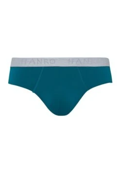 Cotton Essentials Briefs 2-Pack Deep Lagoon/Coal Melange (073075) -Hanro cotton essentials briefs 2 pack deep lagoon coal m 2