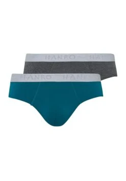 Cotton Essentials Briefs 2-Pack Deep Lagoon/Coal Melange (073075)
