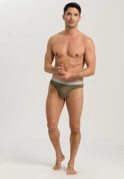 Cotton Essentials Briefs 2-Pack Dusky Green/Deep Onyx (073075) -Hanro cotton essentials briefs 2 pack dusky green deep o 7