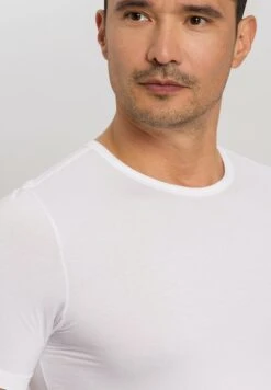 Cotton Essentials Shirts 2-Pack White (073110) -Hanro cotton essentials shirts 2 pack white 073110 3