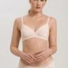 Cotton Lace Light Padded Soft Cup Bra Powder (072432)