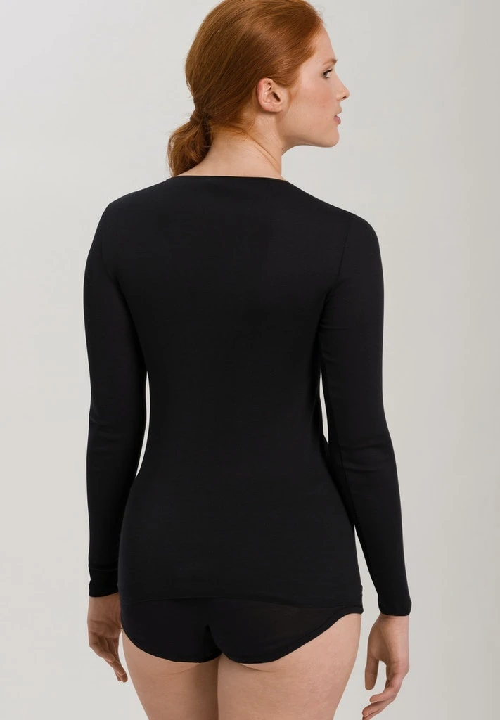 Cotton Seamless Shirt Long Sleeve Black (071620) 4 Cotton Seamless Shirt Long Sleeve Black (071620) - Afbeelding 2