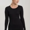 Cotton Seamless Shirt Long Sleeve Black (071620)