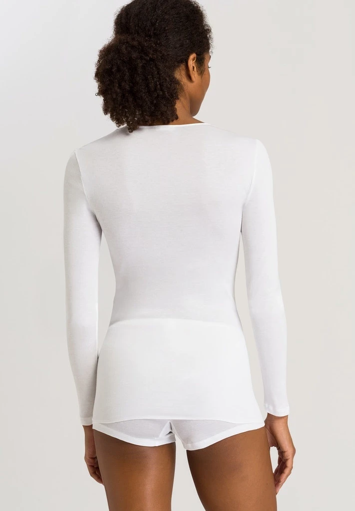 Cotton Seamless Shirt Long Sleeve White (071620) 4 Cotton Seamless Shirt Long Sleeve White (071620) - Afbeelding 2