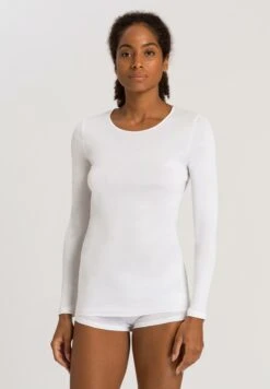 Cotton Seamless Shirt Long Sleeve White (071620)