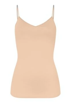 Cotton Seamless Spaghetti Top Padded Beige (070274) -Hanro cotton seamless spaghetti top padded beige 070274 5