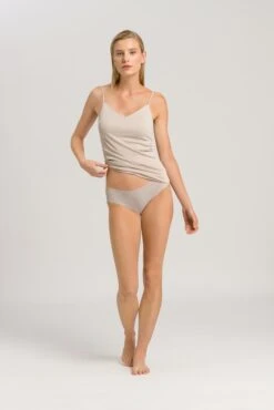 Cotton Seamless Spaghetti Top Padded Dune (071605) -Hanro cotton seamless spaghetti top padded dune 071605 2