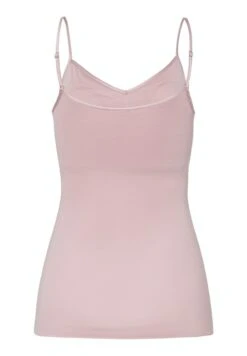 Cotton Seamless Spaghetti Top Padded Pale Pink (071605) 13 Cotton Seamless Spaghetti Top Padded Pale Pink (071605) -Hanro cotton seamless spaghetti top padded pale pink 071 5