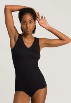 Cotton Seamless Top Black (071602)