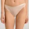 Cotton Sensation Thong Beige (071402) -Hanro cotton sensation thong beige 071402