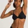 Cotton Sensation U/Wire Bra Black (071363) -Hanro cotton sensation u wire bra black 071363