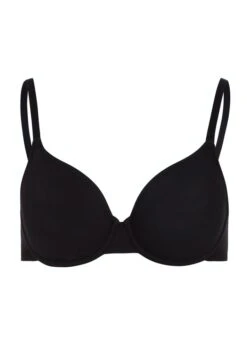 Cotton Sensation U/Wire Bra Black (071363) -Hanro cotton sensation u wire bra black 071363 2