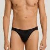 Cotton Sporty Mini Brief Black (073502) -Hanro cotton sporty mini brief black 073502