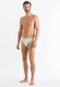 Cotton Superior Brief Grey Melange (073085) -Hanro cotton superior brief grey melange 073085 2