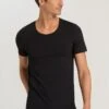 Cotton Superior Shirt Black (073088) -Hanro cotton superior shirt black 073088