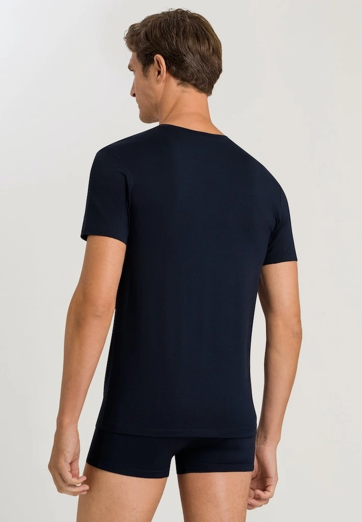 Cotton Superior Shirt V-Neck Midnight Navy (073089) 4 Cotton Superior Shirt V-Neck Midnight Navy (073089) - Afbeelding 2