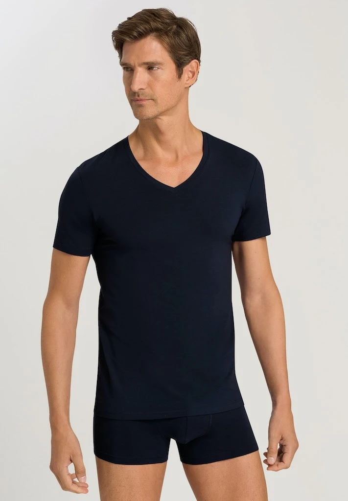 Cotton Superior Shirt V-Neck Midnight Navy (073089) 3 Cotton Superior Shirt V-Neck Midnight Navy (073089)