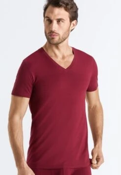 Cotton Superior Shirt V-Neck Ruby (073089)