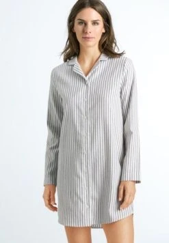Edda Long Sleeve Nightdress Azurite Stripe (076655)
