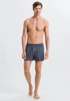 Fancy Woven Boxers Warm Earth Stripe (074015) -Hanro fancy woven boxers warm earth stripe 074015 2