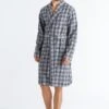 Jasper Robe Thyme Check (075211) 1 Jasper Robe Thyme Check (075211) -Hanro jasper robe thyme check 075211