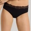 Lace Delight Midi Brief Black (071378) -Hanro lace delight midi brief black 071378