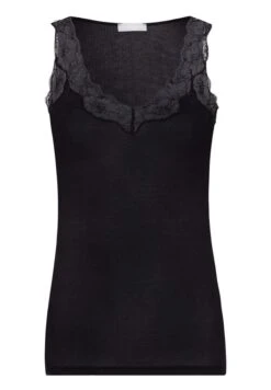 Lace Delight Top Black (071375) -Hanro lace delight top black 071375 3